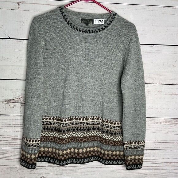 NWOT Classic Alpaca Wayfarer Women's Size L Tribal Boho Aztec Crewneck Sweater - Picture 7 of 10
